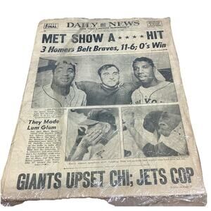 New York Daily News Picture Newspaper Mets Win - Oct 6, 1969